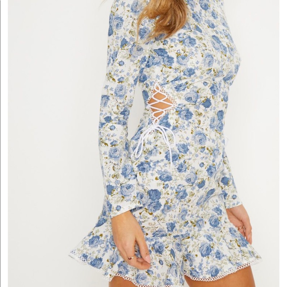 Pretty little thing blue floral dress